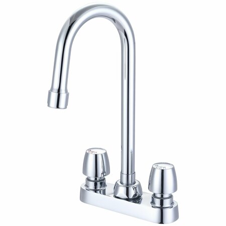 CENTRAL BRASS Slow-Close Two Handle Cast Brass Bar/Laundry Faucet in Chrome 0084-N217